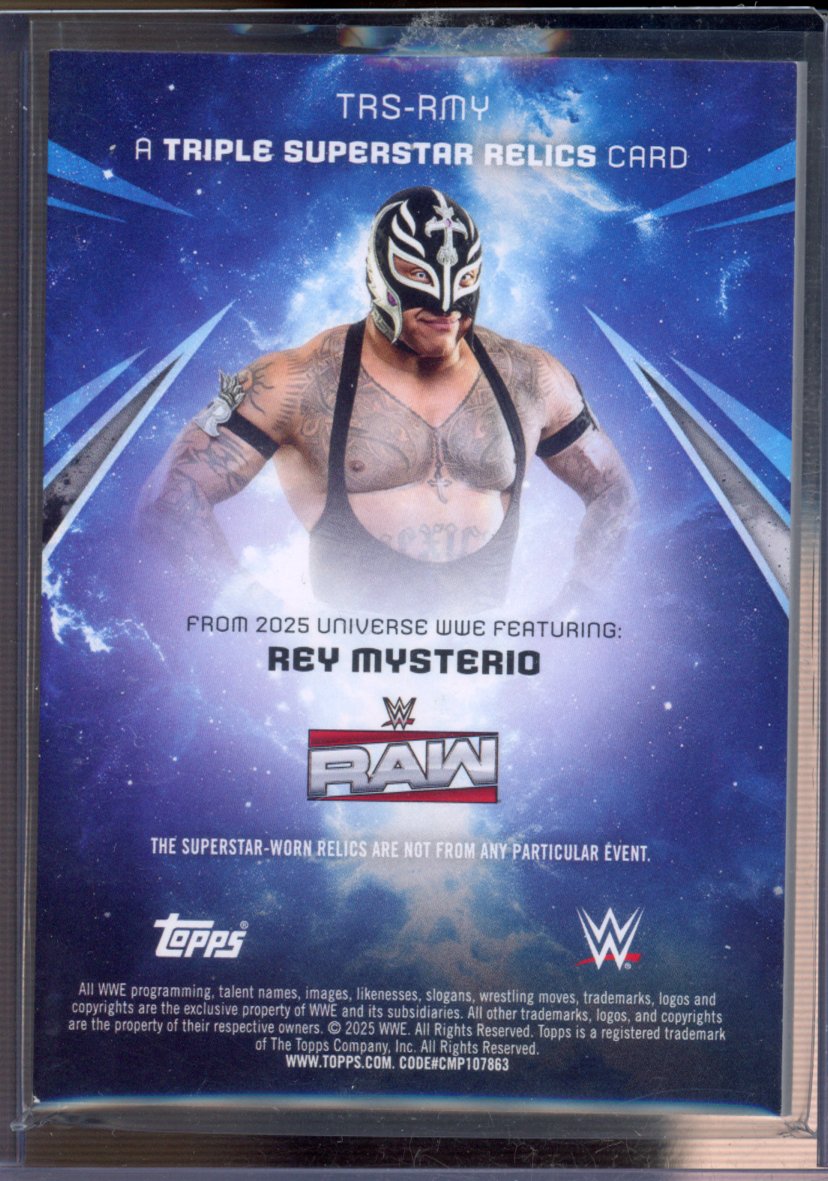 2025 Topps WWE Universe Rey Mysterio Patch 37/50