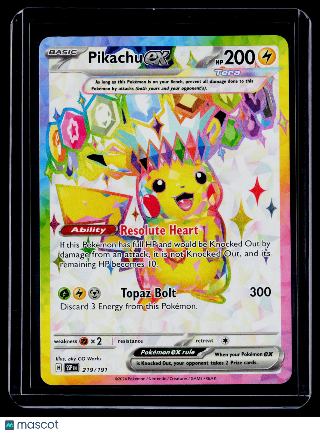 Pokemon Pikachu EX 219/191