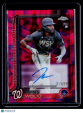 2025 Topps Chrome Update James Wood Rookie Magenta Purple Lava Auto 215/299 RC