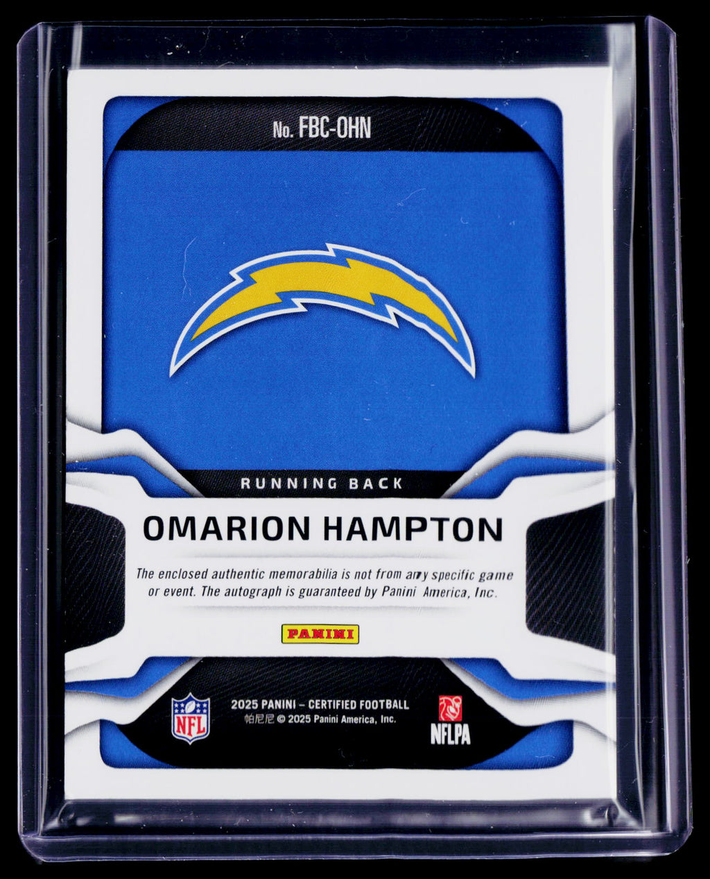 2025 Certified Omarion Hampton Orange Rookie Patch Auto RPA 14/30 RC