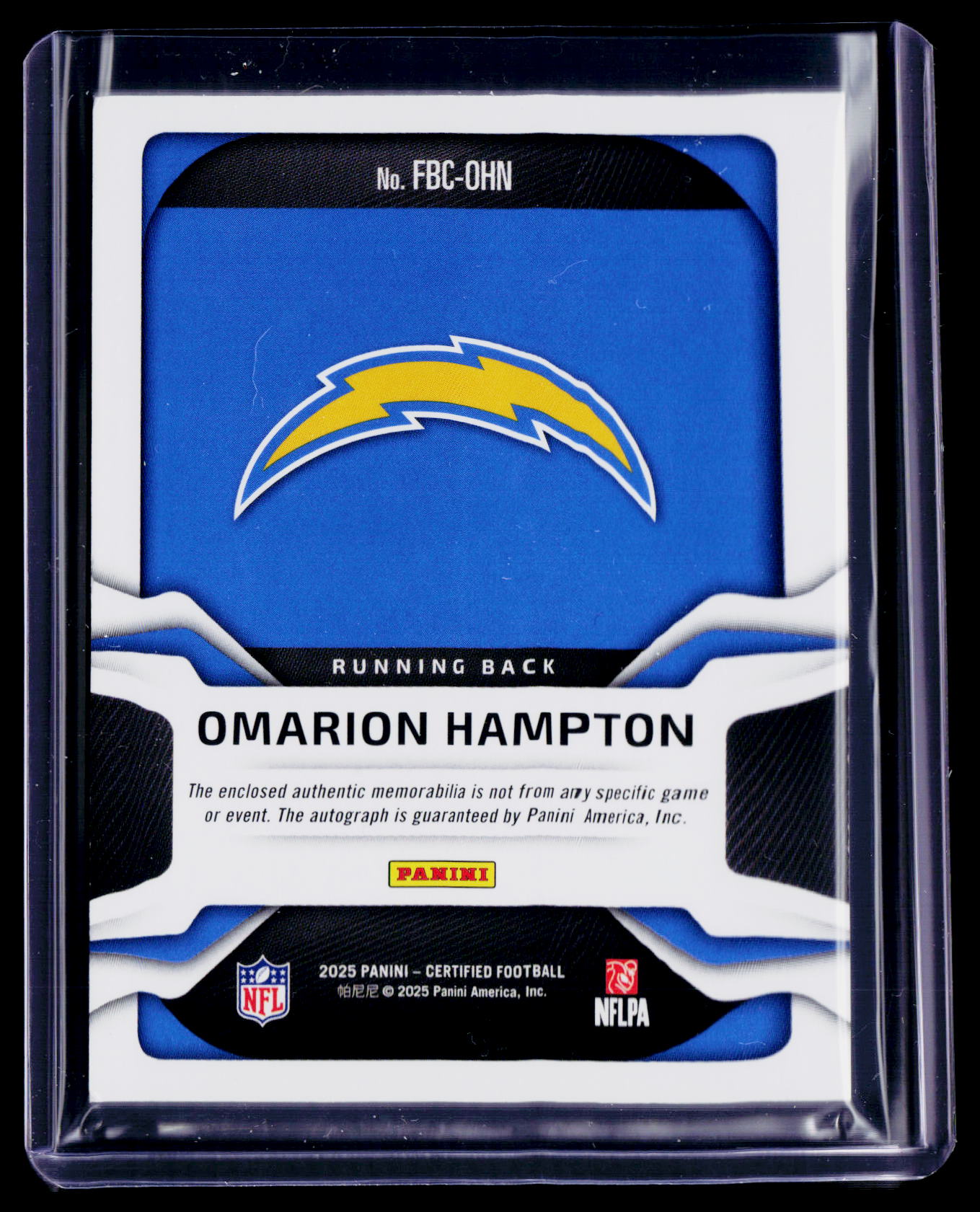 2025 Certified Omarion Hampton Orange Rookie Patch Auto RPA 14/30 RC