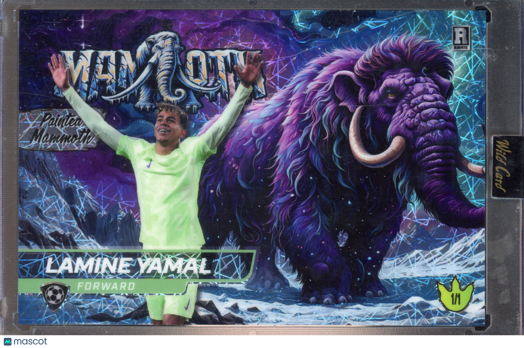 2024 Wildcard Lamine Yamal Painted Mommoth 1/1 Purple RC