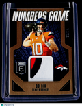 2025 Donruss Elite Bo Nix Numbers Game Patch 33/75