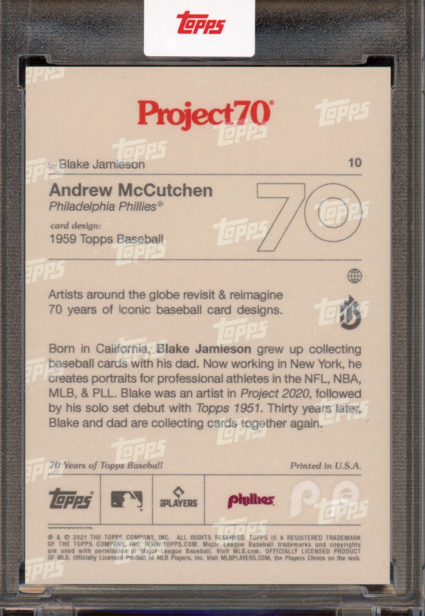 2021 Topps Project 70 Andrew McCutchen Blake Jamieson 10