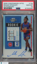 2020 Contenders Optic Isaiah Stewart Rookie Auto PSA 10 RC