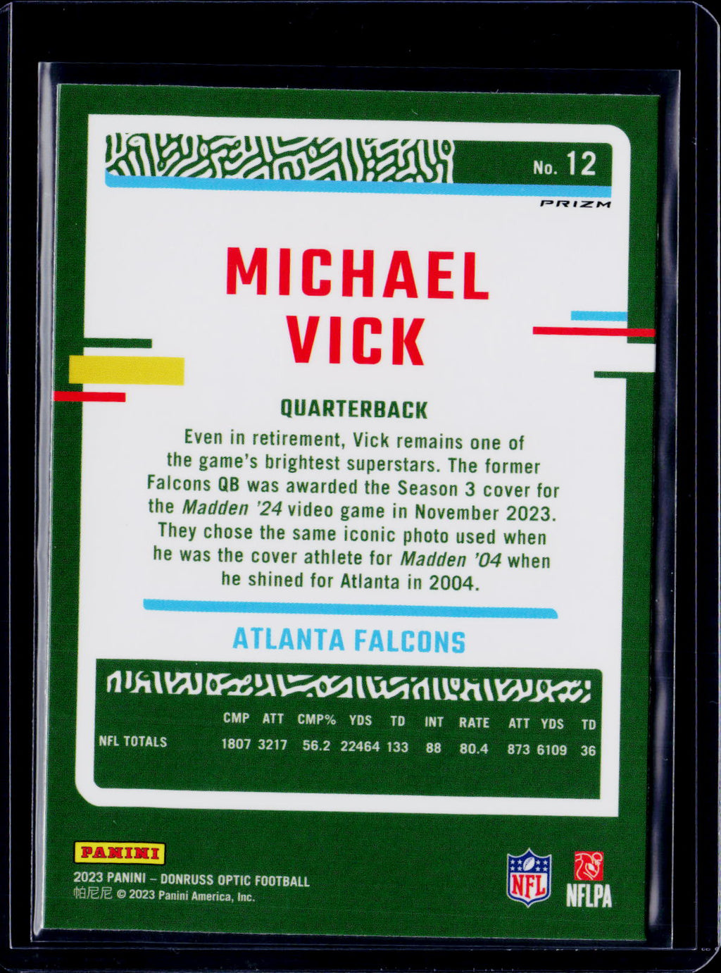 2023 Donruss Optic Michael Vick 100 Emoji
