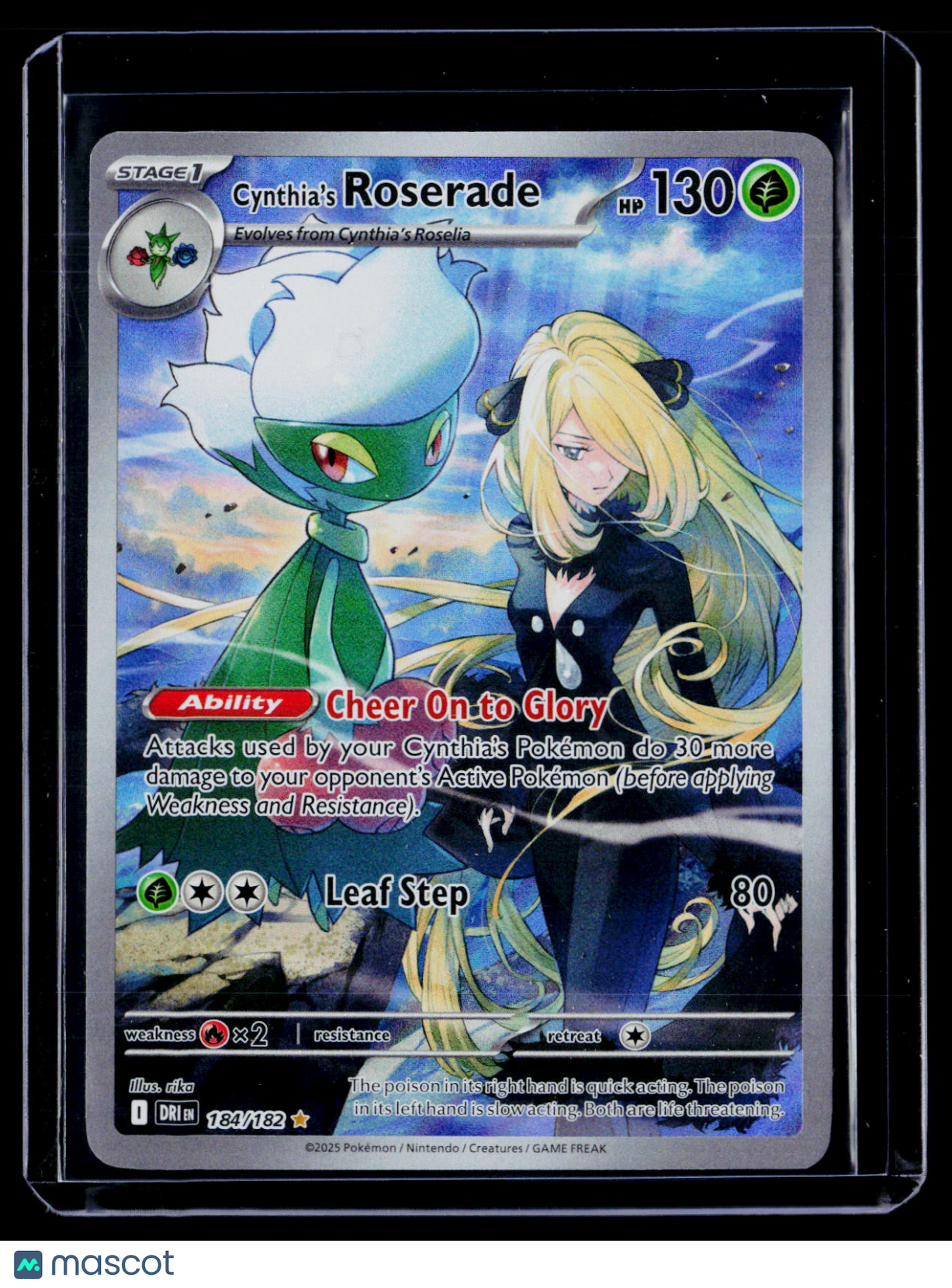 Pokemon Cynthia's Roserade 184 182
