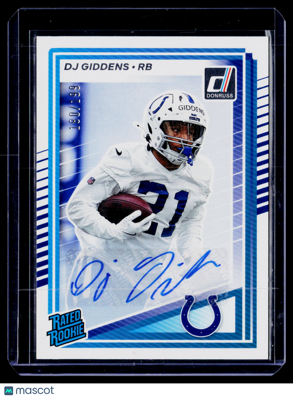 2025 Donruss DJ Giddens Rookie Auto 180/199 RC