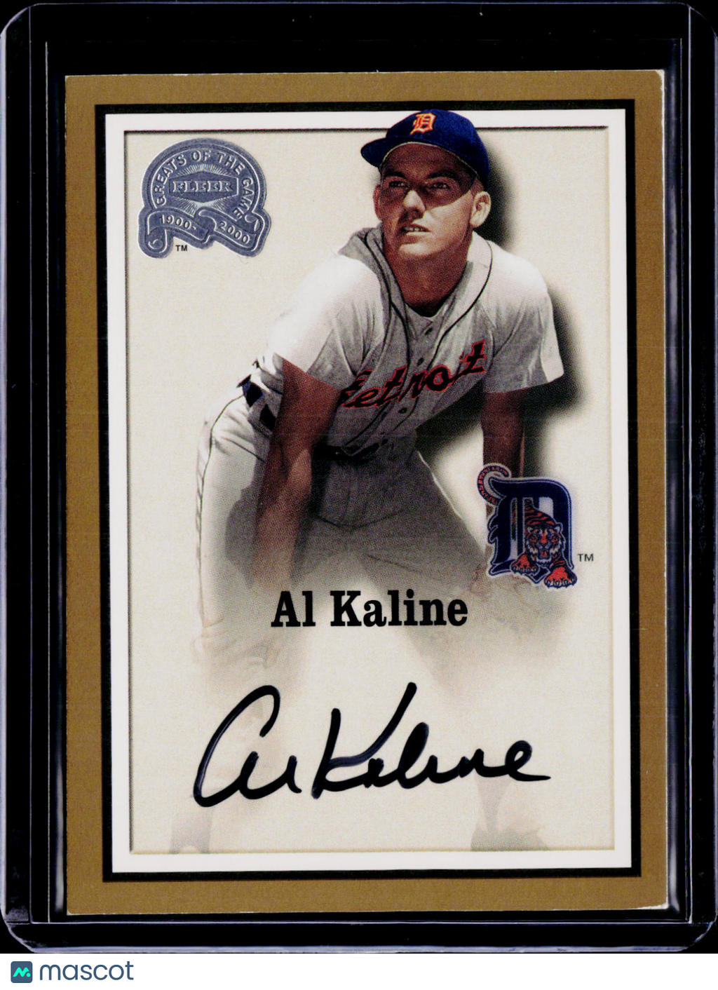 2000 Fleer Al Kaline Greats Of The Game Auto