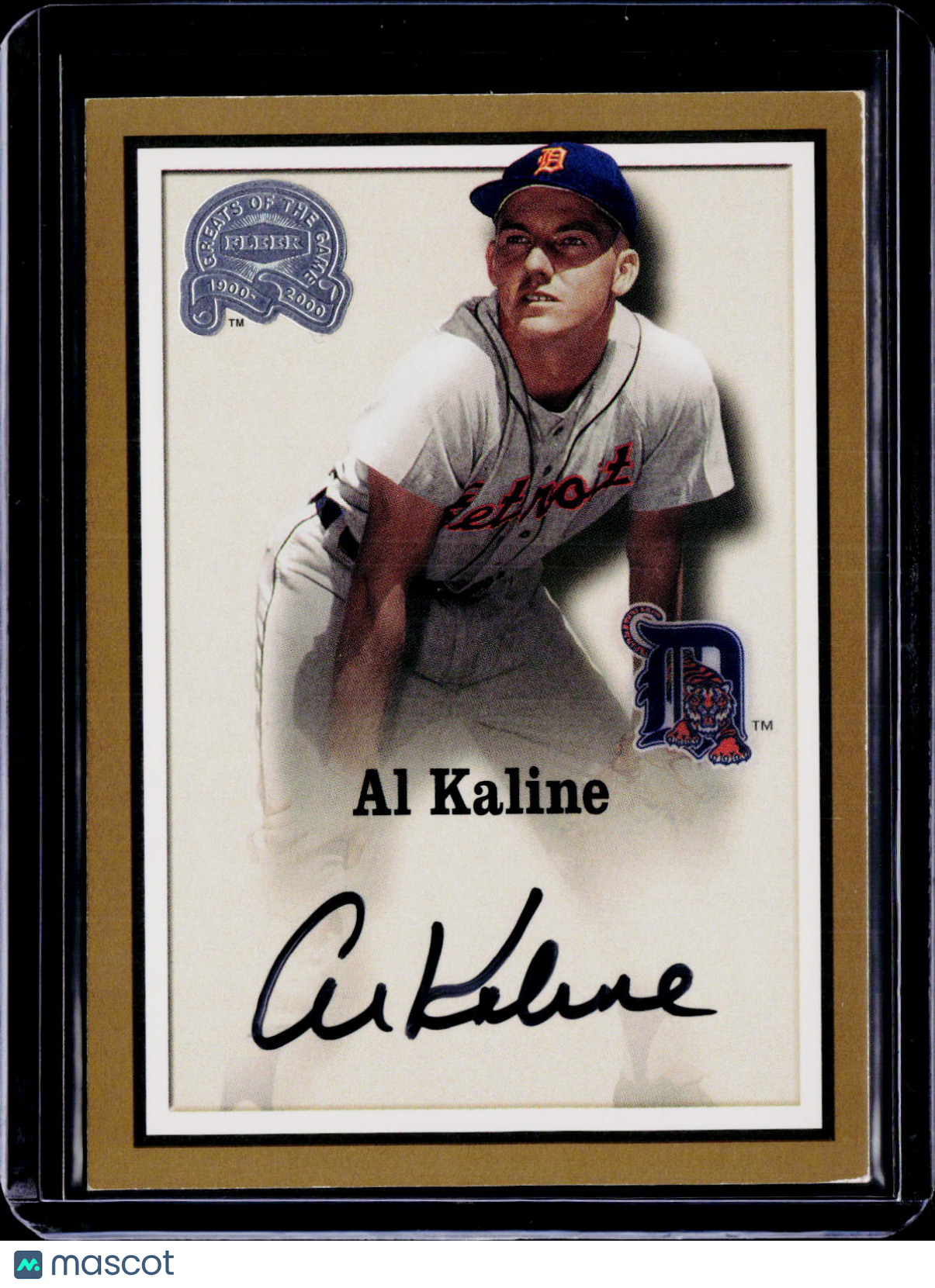 2000 Fleer Al Kaline Greats Of The Game Auto