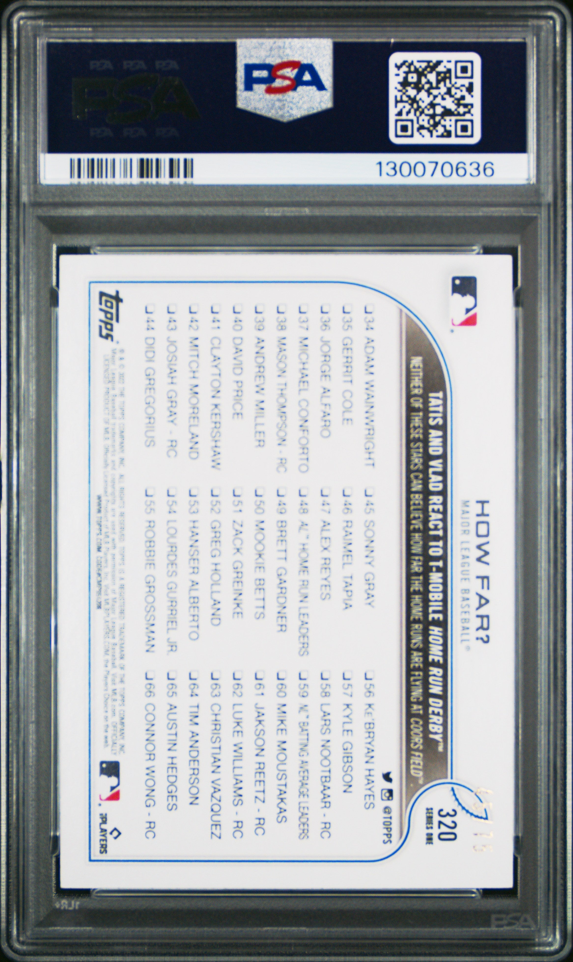 2022 Topps 1st Edition Vladimir Guerrero Jr./Fernando Tatis Jr. Orange/25 PSA 10