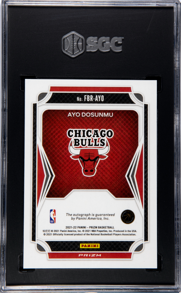 2021 Panini Prizm Ayo Dosunmu #FBR-AYO Fast Break Rookie Autograph SGC 10 Auto 10