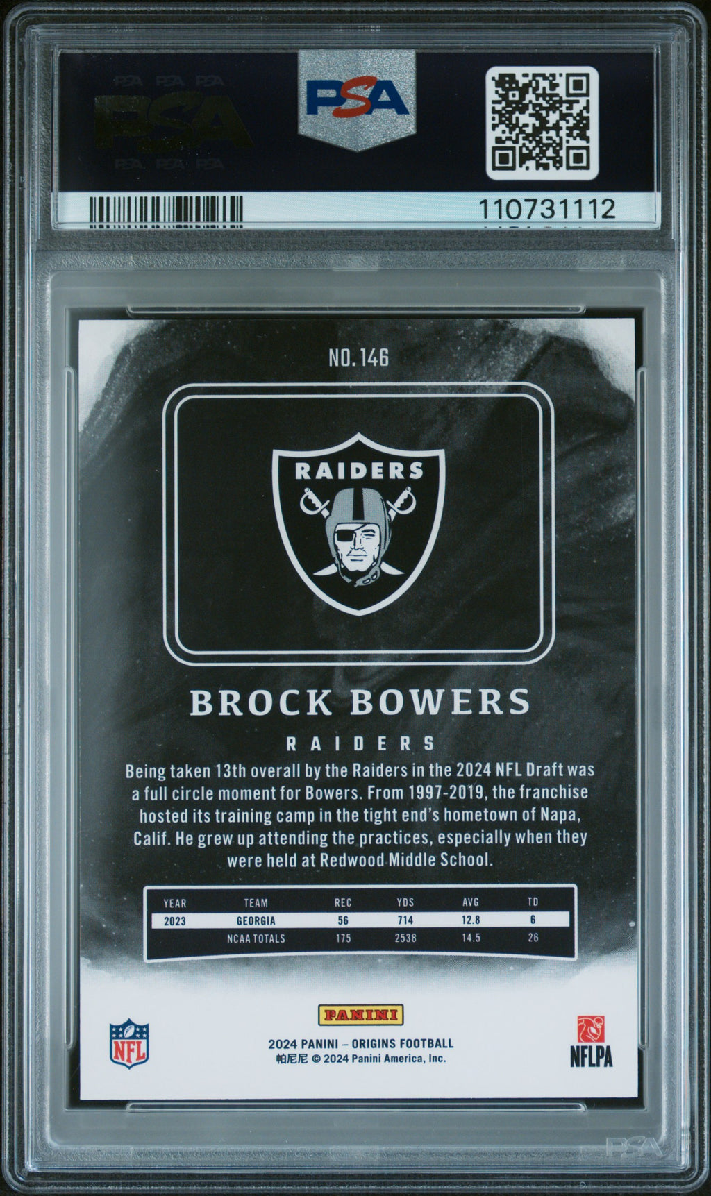2024 Origins Brock Bowers Rookie PSA 10 RC