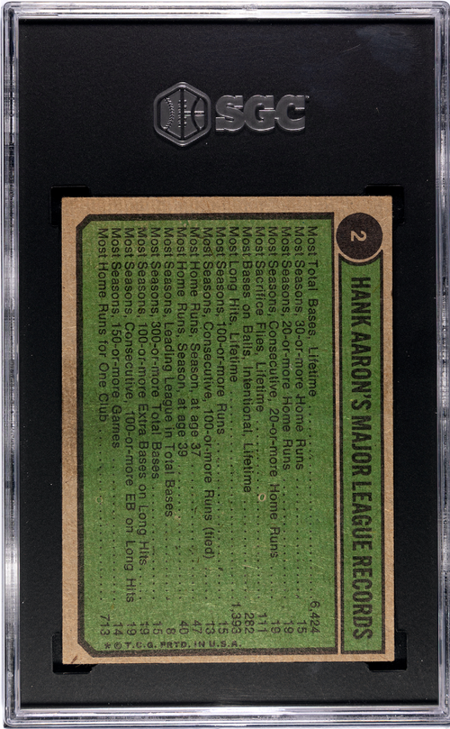 1971 Topps Hank Aaron Special SGC 6