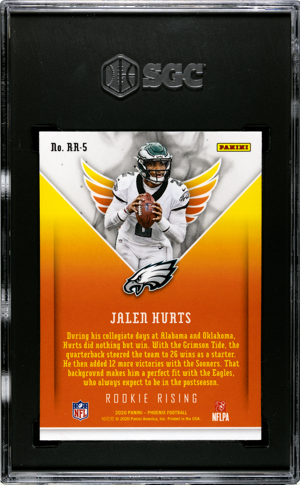 2020 Panini Phoenix Jalen Hurts #RR-5 Rookie Rising SGC 9.5