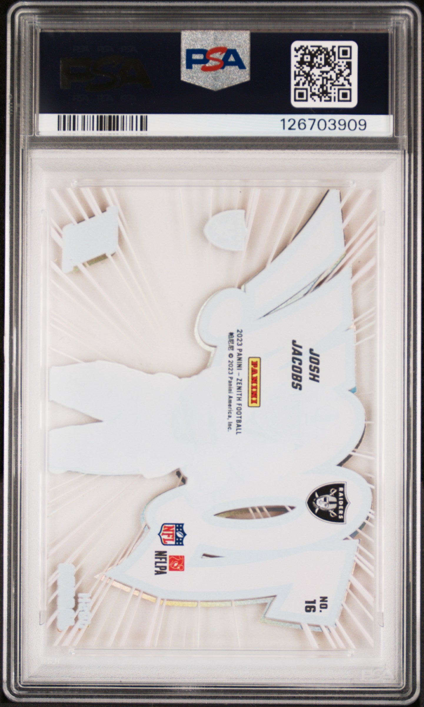 2023 Zenith Josh Jacobs Zoom! PSA 9