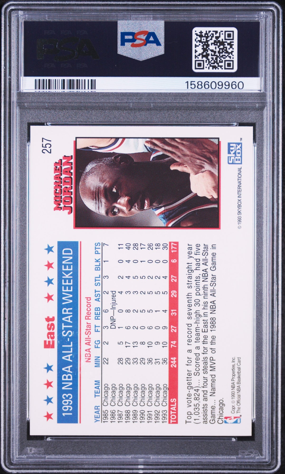 1993 Hoops Michael Jordan 5th Anniversary PSA 9