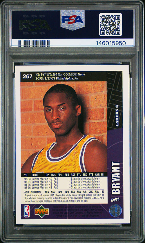 1996 Collector's Choice Kobe Bryant PSA 9 RC