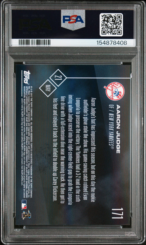 2017 Topps Now Aaron Judge Rookie PSA 10 RC