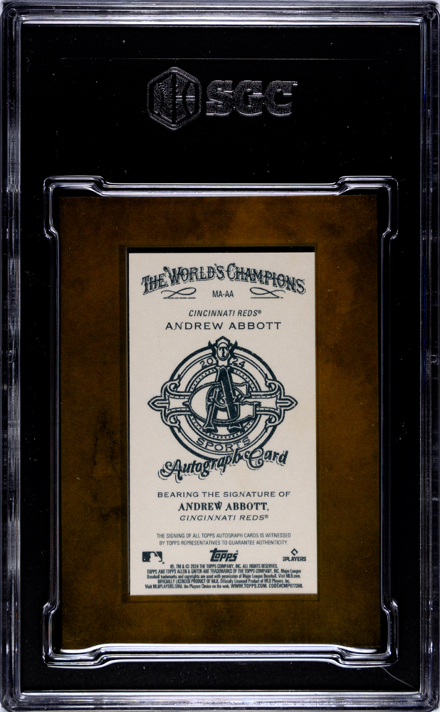 2024 Allen & Ginter Andrew Abbott Framed Mini Auto SGC 9