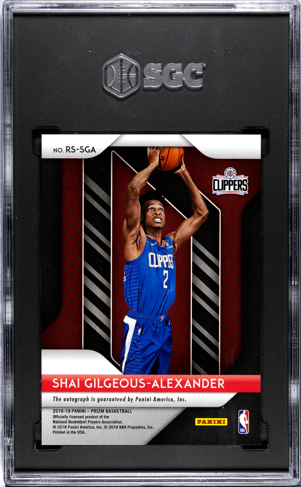 2018 Panini Prizm Shai Gilgeous-Alexander #RS-SGA Rookie Sigs. SGC 10 Auto 10