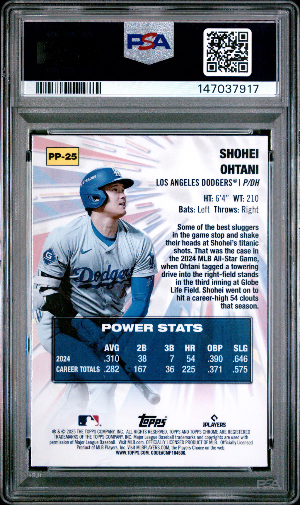 2025 Topps Chrome Shohei Ohtani Power Players PSA 10