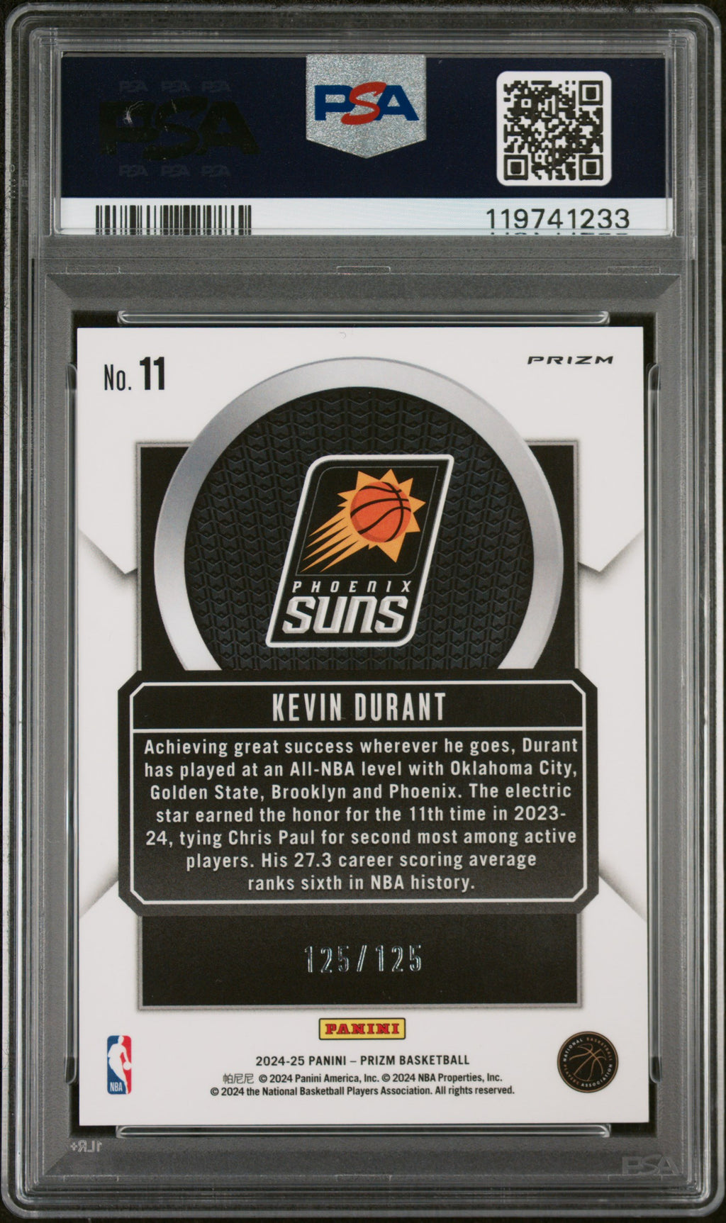 2024 Prizm Kevin Durant Tailsman Blue Ice PSA 10