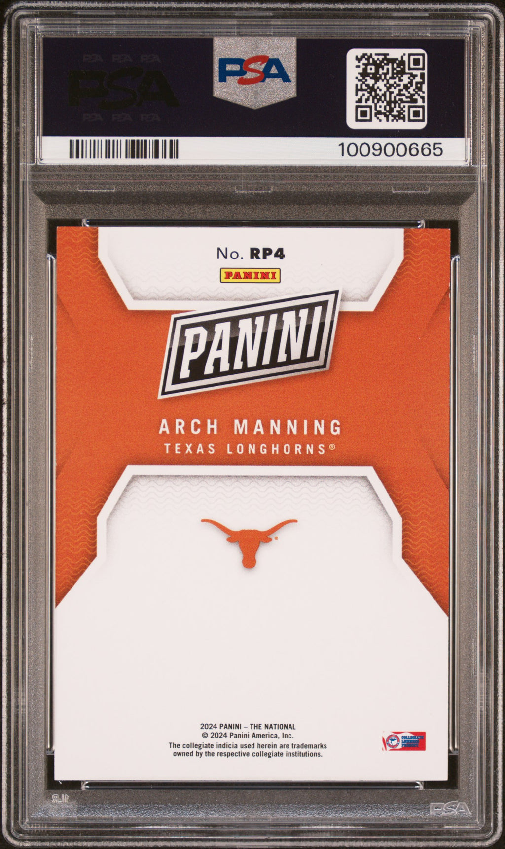 204 Panini NSCC Silver Pack Arch Manning Insert PSA 9