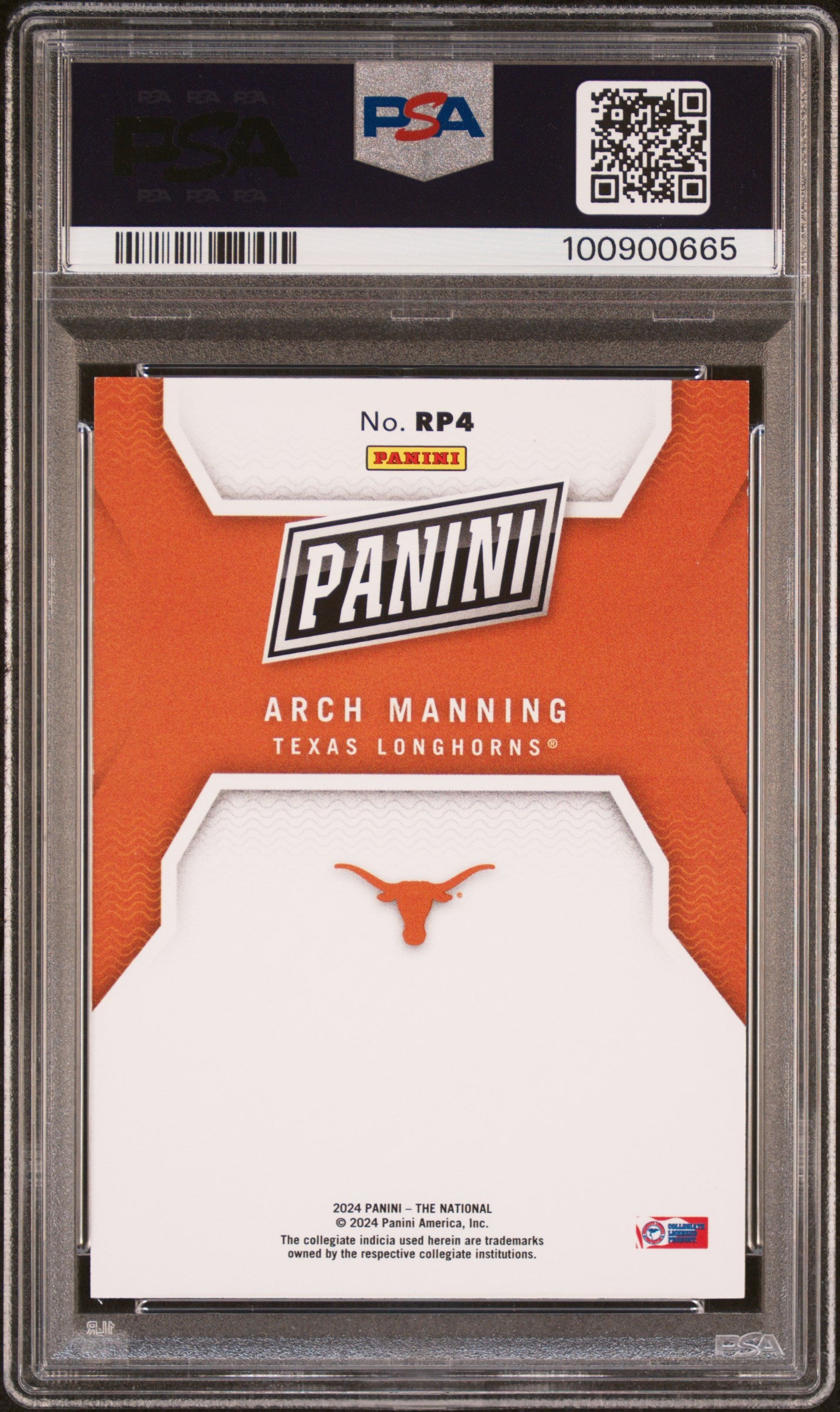 204 Panini NSCC Silver Pack Arch Manning Insert PSA 9