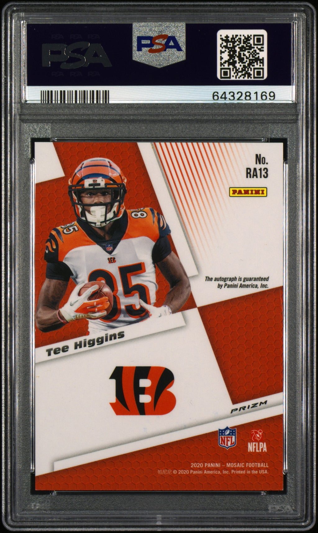 2020 Panini Mosaic Tee Higgins Rookie Autographs Mosaic PSA 10