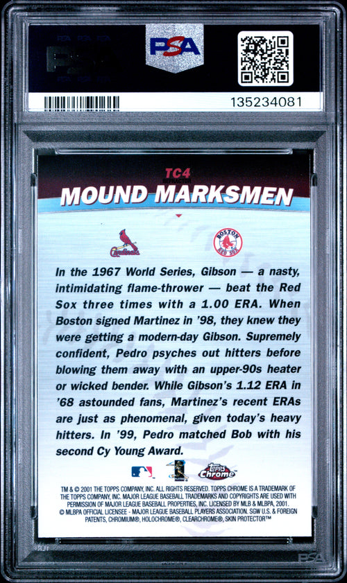 2001 Topps Chrome Combos P. Martinez B. Gibson #TC4 Refractor PSA 10
