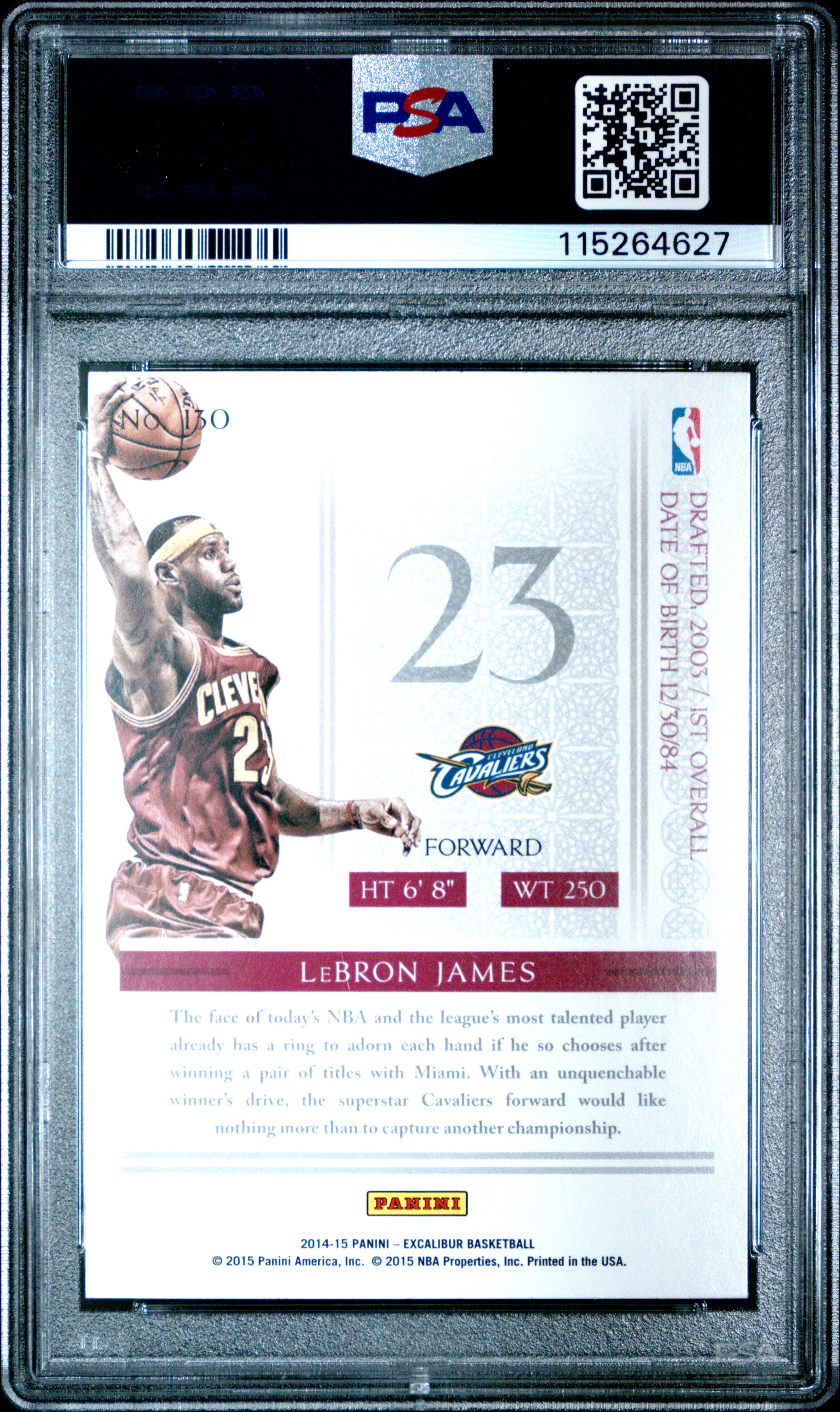 2014 Panini Excalibur LeBron James PSA 9