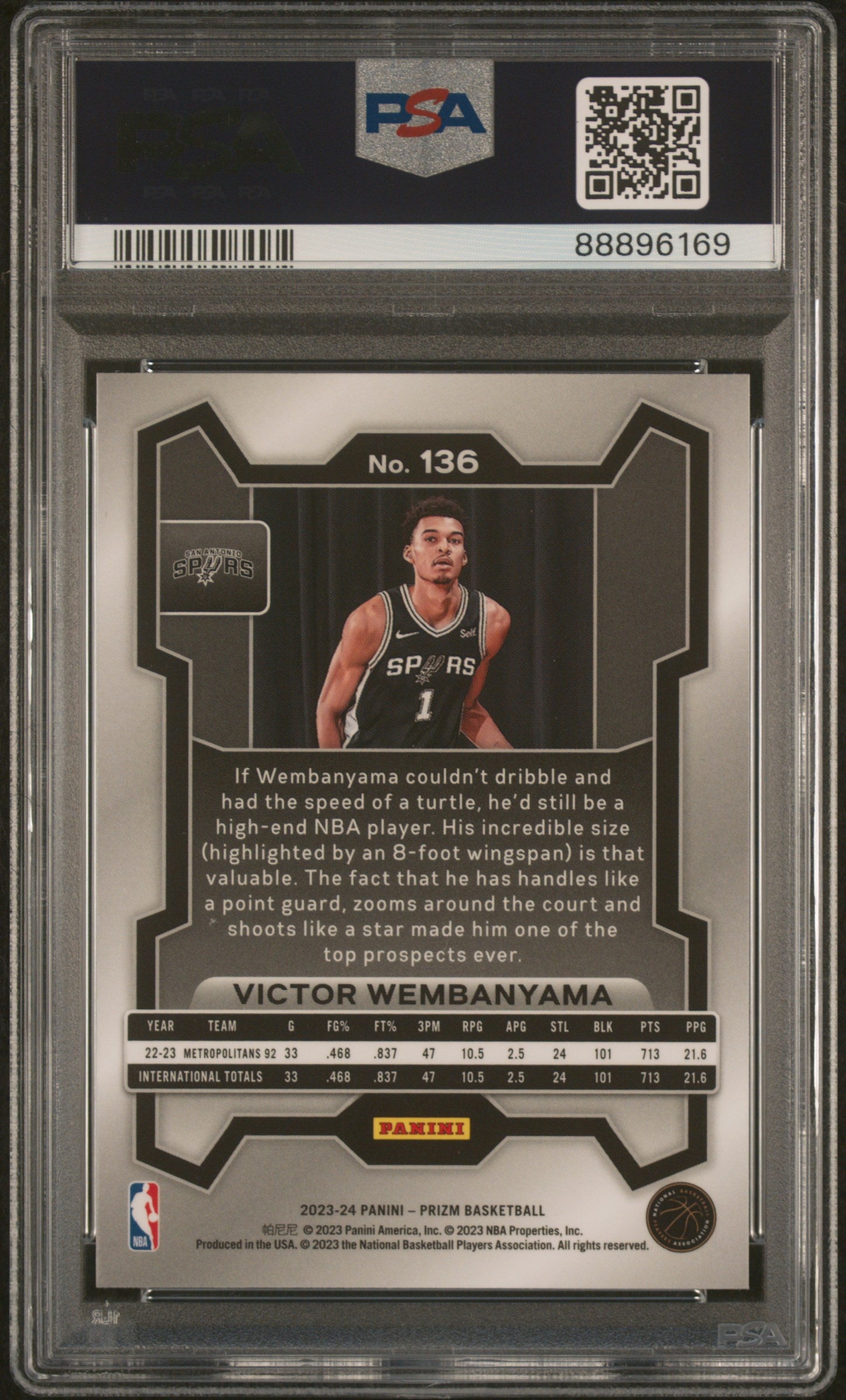 2023 Prizm Victor Wembanyama PSA 10