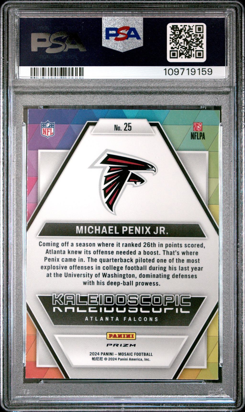 2024 Mosaic Michael Penix Jr. Kaleidoscopic PSA 9