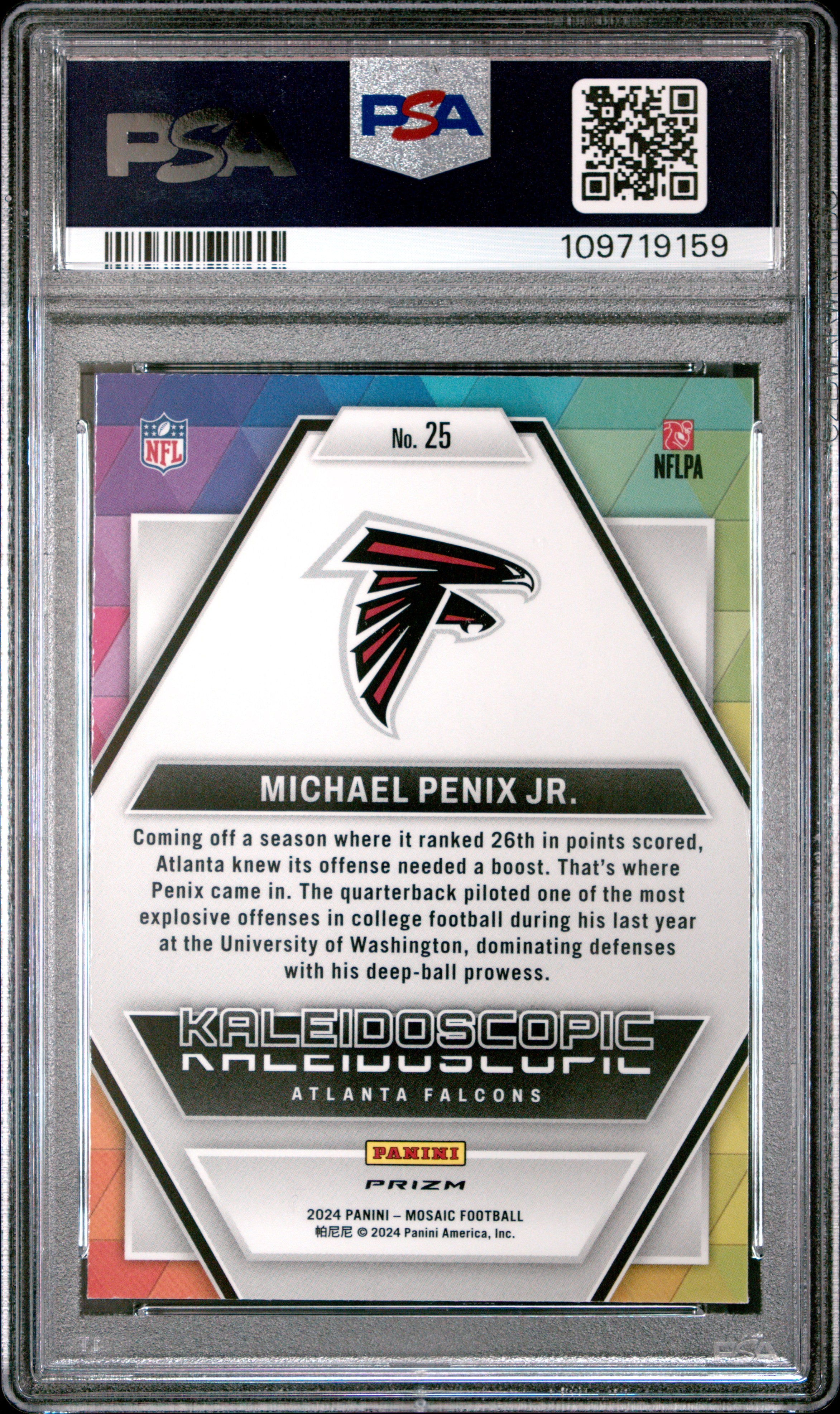 2024 Mosaic Michael Penix Jr. Kaleidoscopic PSA 9