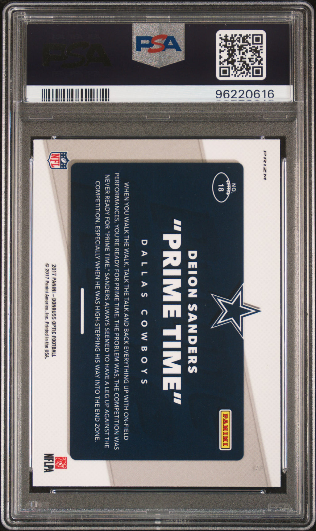 2017 Donruss Optic Deion Sanders AKA PSA 10