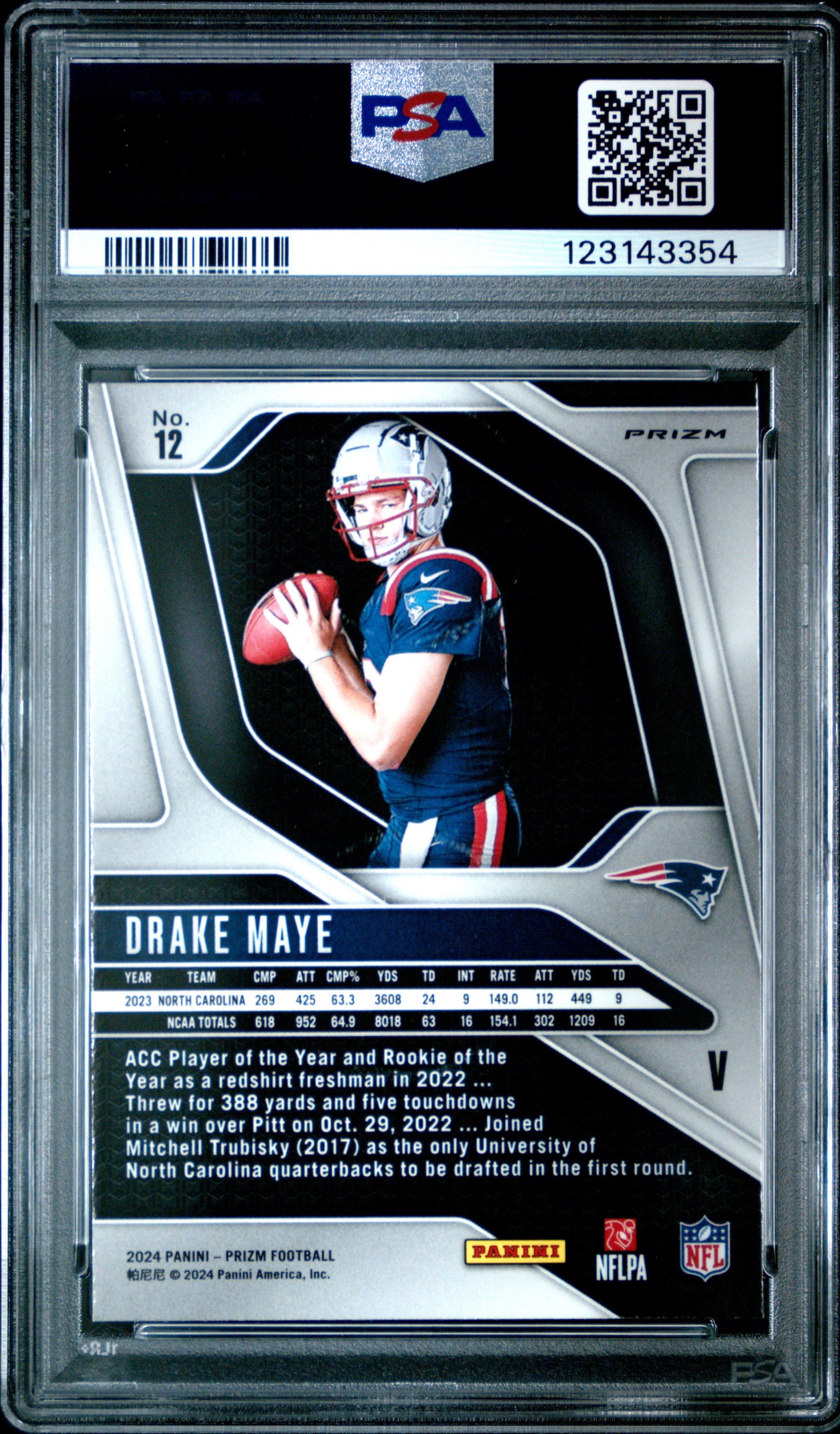 2024 Prizm Drake Maye Rookie Variation PSA 10 RC