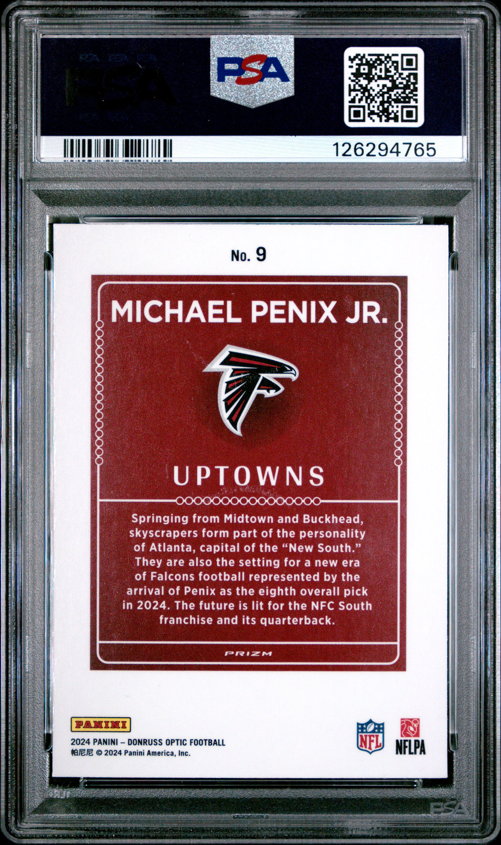 2024 Donruss Optic Michael Penix Jr. Uptowns