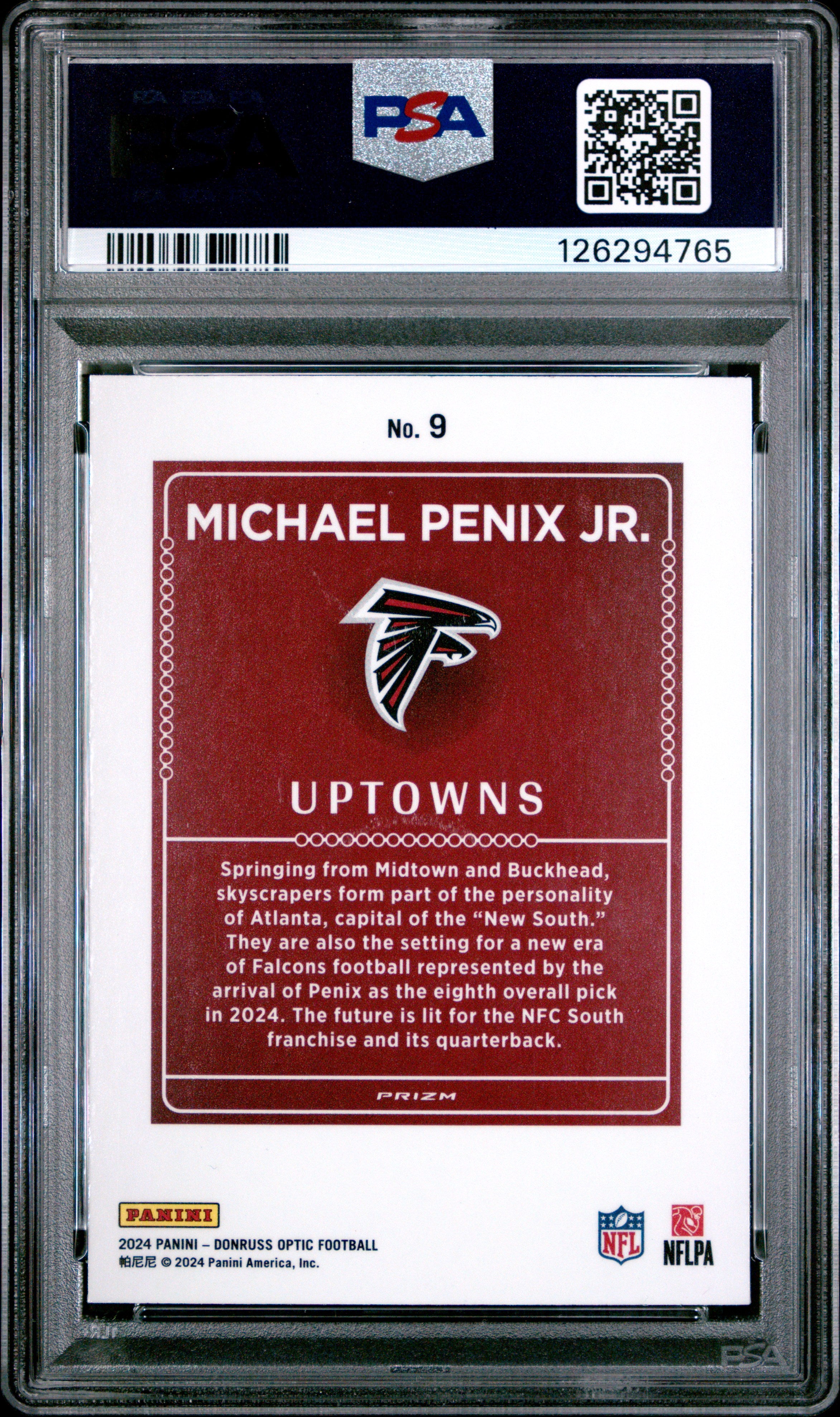 2024 Donruss Optic Michael Penix Jr. Uptowns