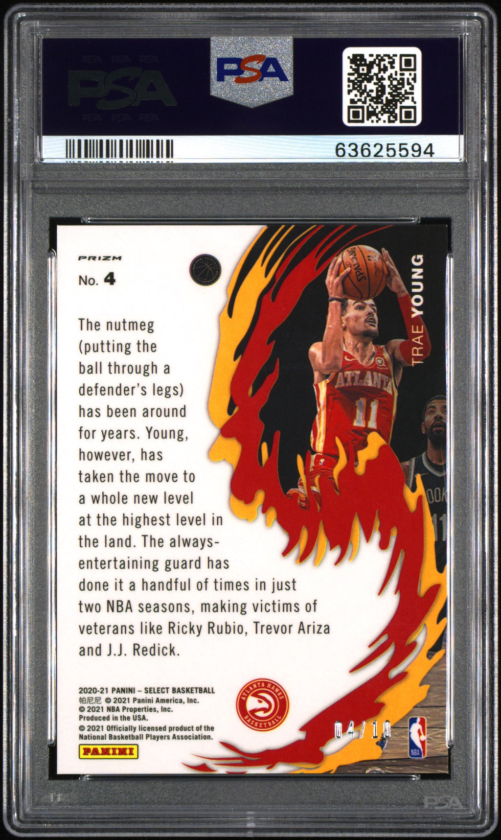 2020 Select Trae Young Unstoppable Gold 4/10 PSA 9