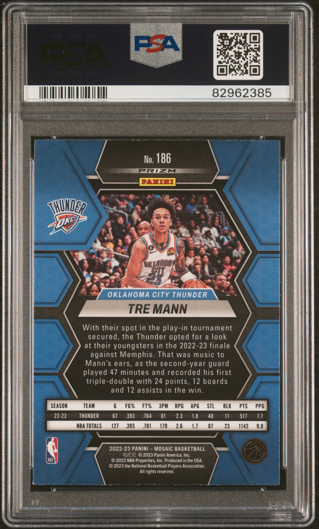 2022 Mosaic Tre Mann Glitter PSA 9