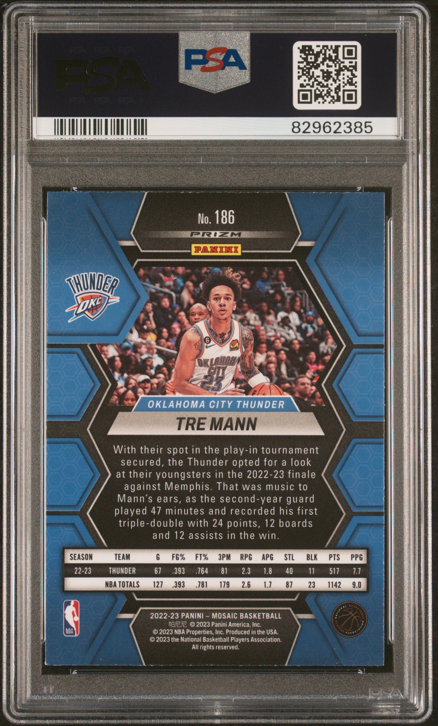 2022 Mosaic Tre Mann Glitter PSA 9