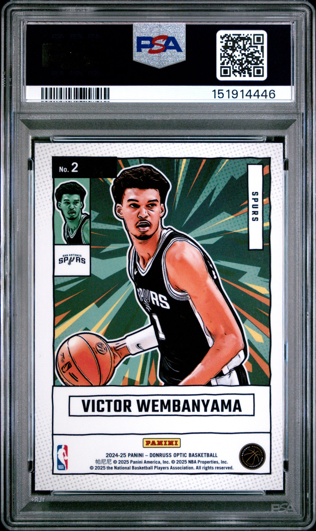 2024 Donruss Optic Victor Wembanyama Net Marvles PSA 10