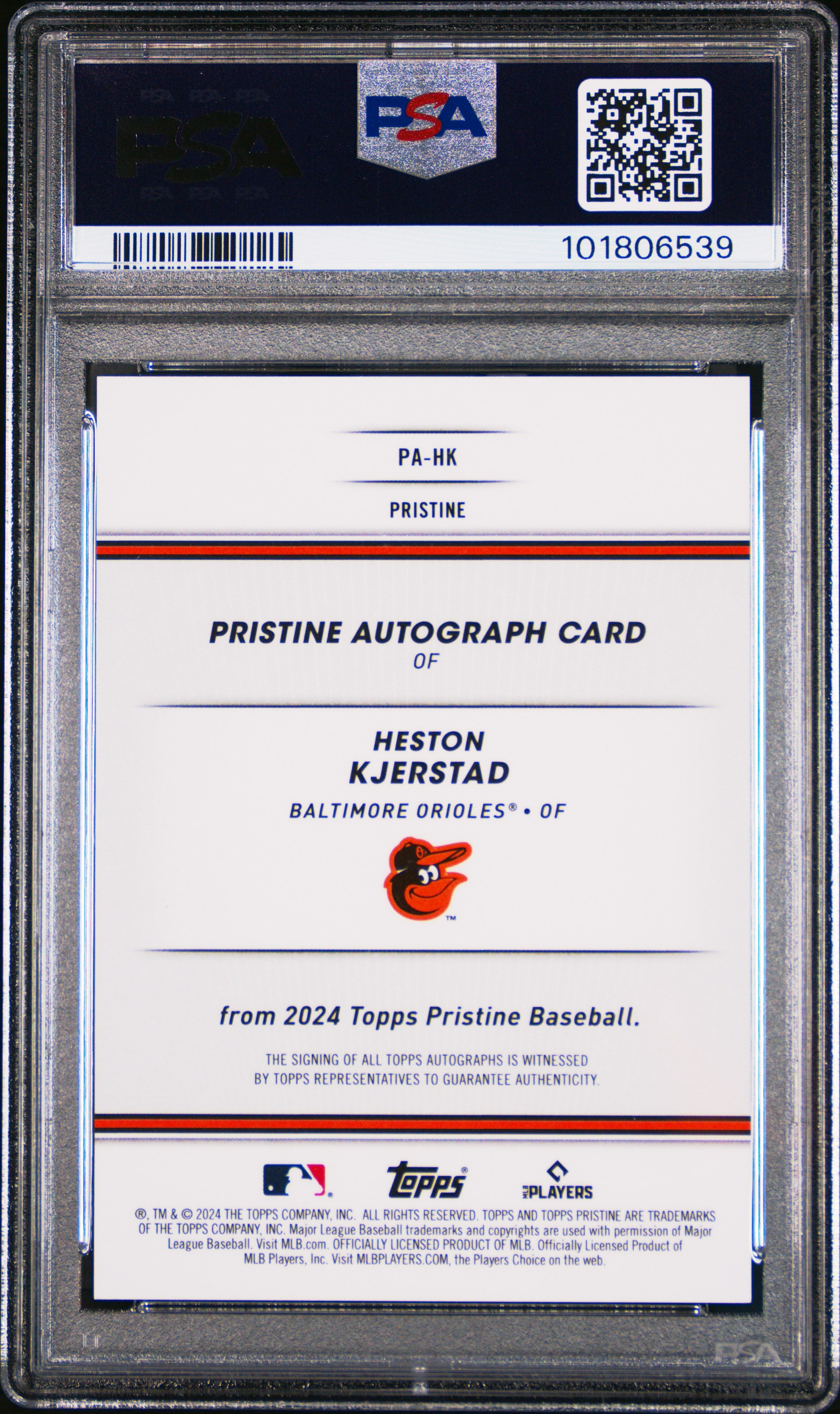 2024 Topps Pristine Pristine Autographs Heston Kjerstad #PAHK Green /150 PSA 10