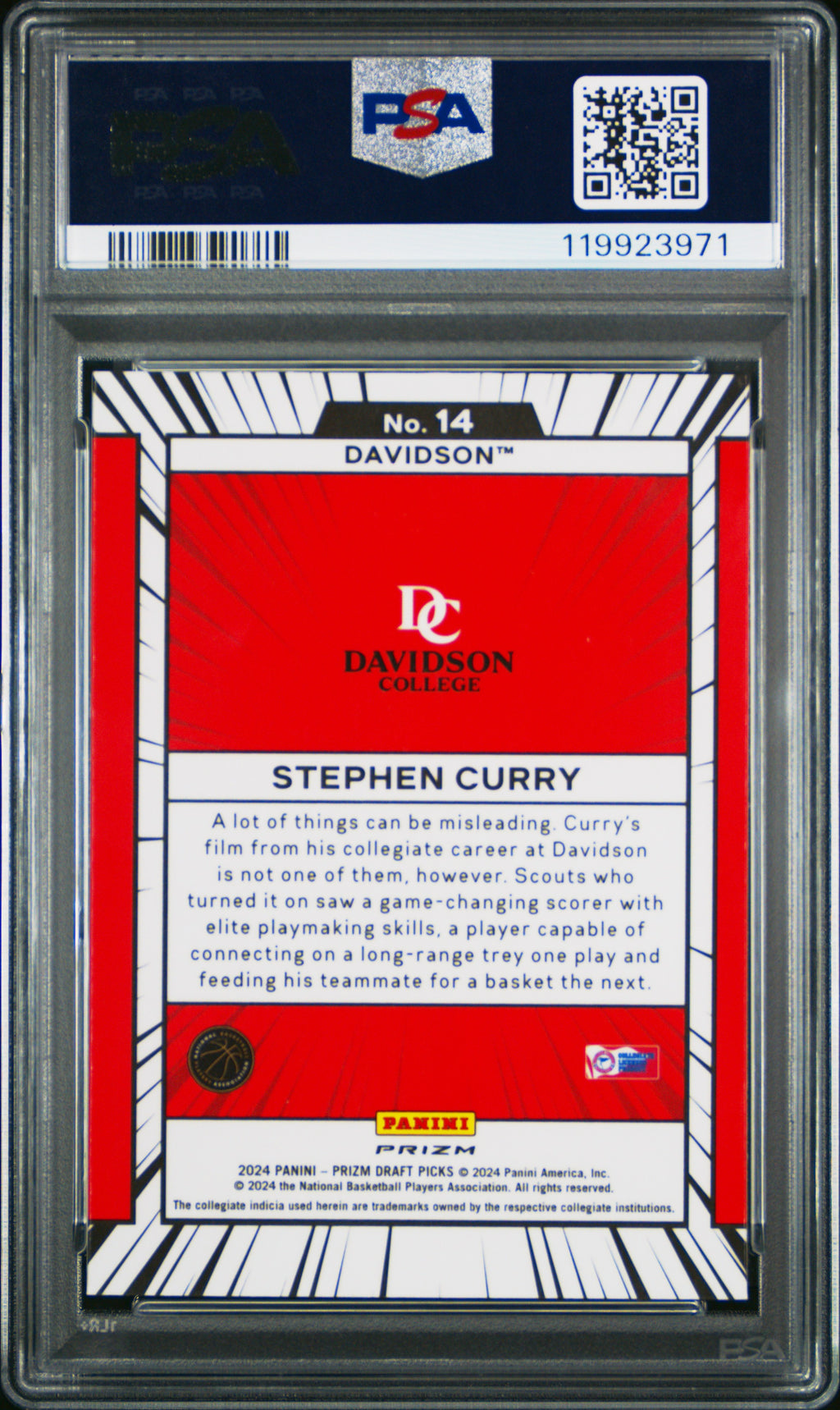 2024 Prizm Draft Picks Stephen Curry Manga PSA 10