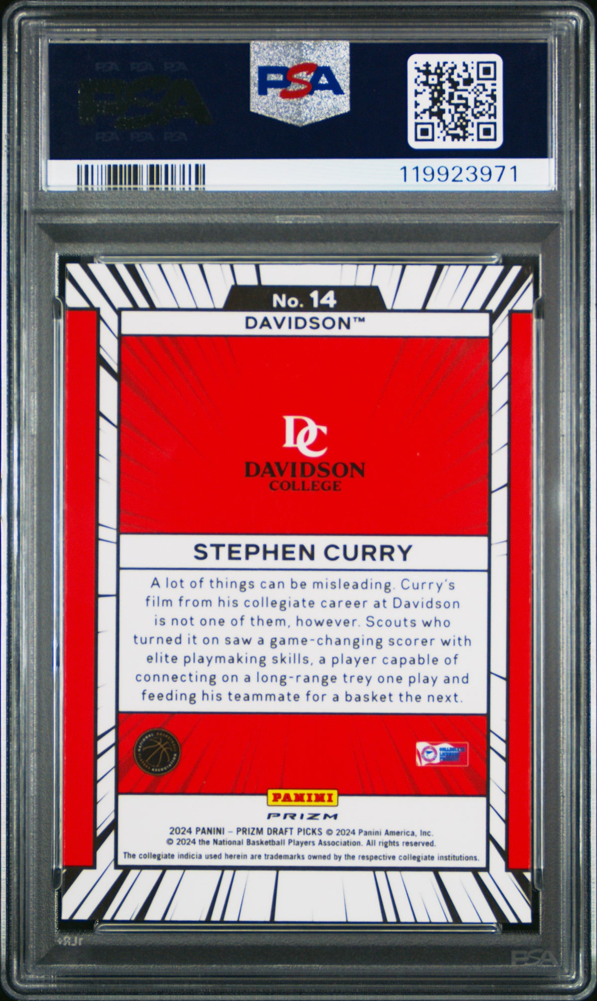 2024 Prizm Draft Picks Stephen Curry Manga PSA 10