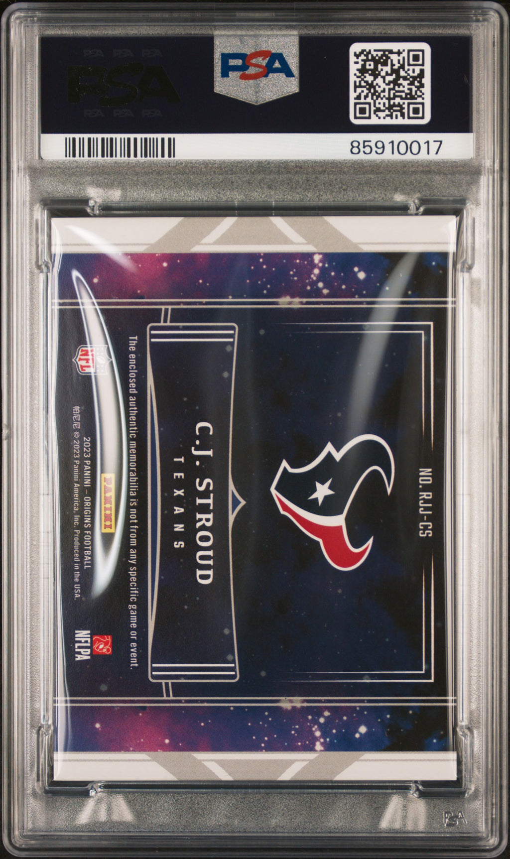2023 Panini Origins Rookie Jumbo Jersey CJ Stroud #RJJCS PSA 9