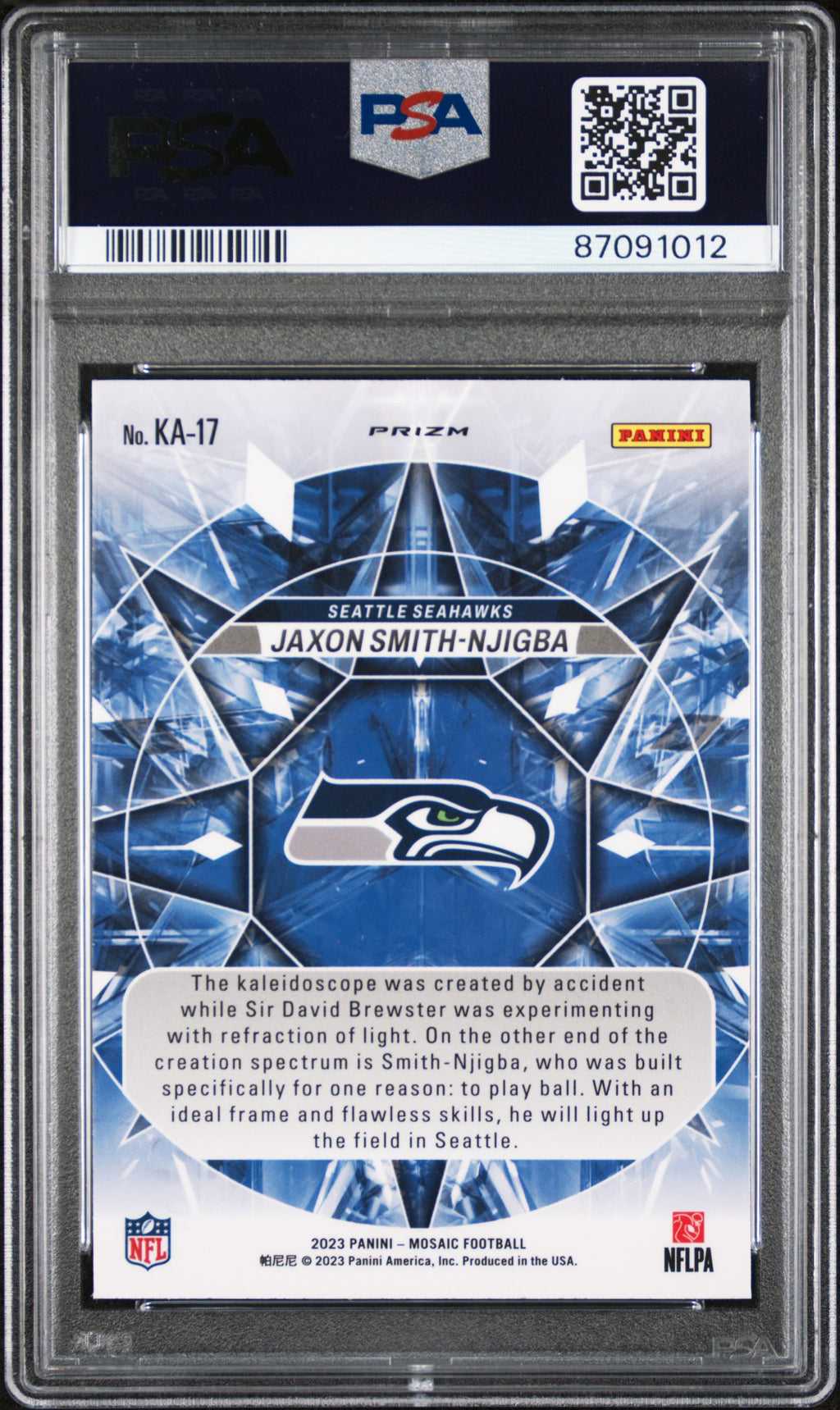 2023 Mosaic Jaxon Smith-Njigba Kaleidoscopic PSA 10