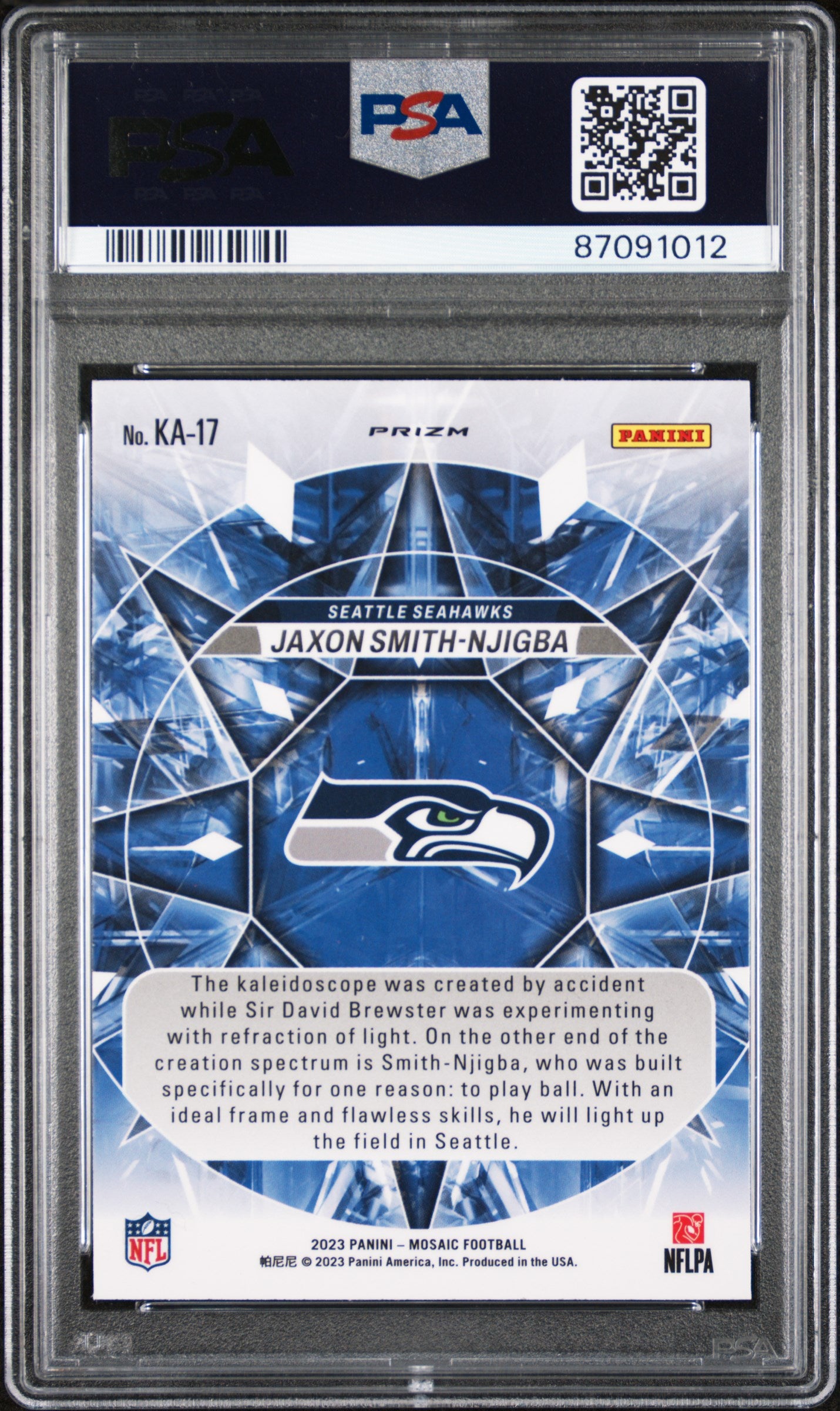 2023 Mosaic Jaxon Smith-Njigba Kaleidoscopic PSA 10