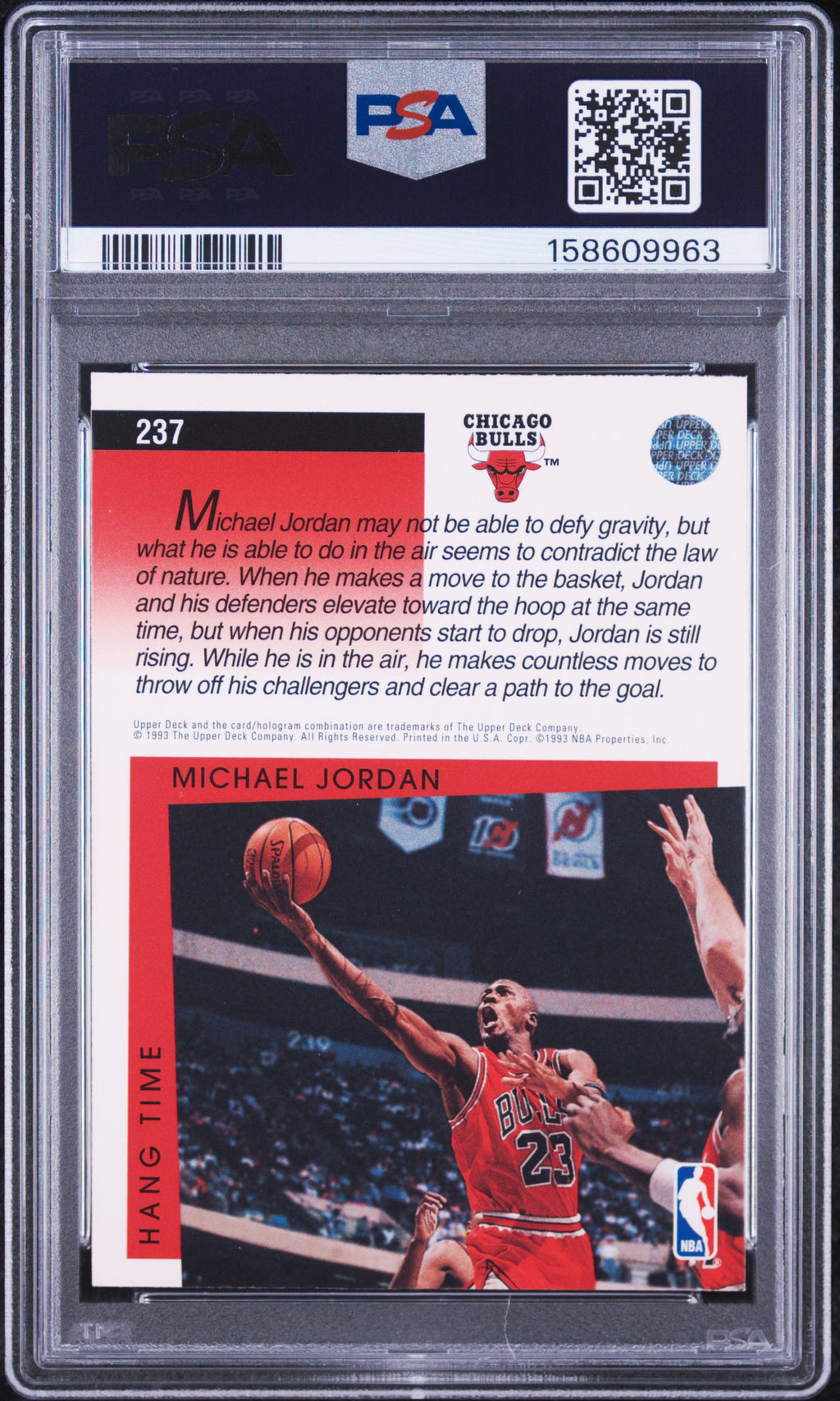 1993 Upper Deck Michael Jordan PSA 9